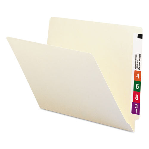 Heavyweight Manila End Tab Folders, 9.5" High Front, Straight 1-ply Tabs, Letter Size, 0.75" Expansion, Manila, 100/box