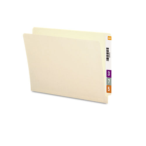 Heavyweight Manila End Tab Folders, 9.5" High Front, Straight Tabs, Letter Size, 0.75" Expansion, Manila, 100/box