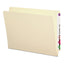 End Tab Folders With Antimicrobial Product Protection, Straight Tabs, Letter Size, 0.75" Expansion, Manila, 100/box