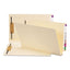 End Tab W-fold Fastener Folders With Reinforced Tabs, 1.5" Expansion, 2 Fasteners, Legal Size, Manila, 50/box