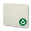 Recycled Blank Top Tab File Guides, 1/3-cut Top Tab, Blank, 8.5 X 11, Green, 100/box