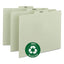 100% Recycled Monthly Top Tab File Guide Set, 1/3-cut Top Tab, January To December, 8.5 X 11, Green, 12/set