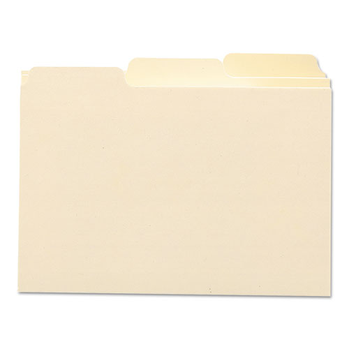 Manila Card Guides, 1/3-cut Top Tab, Blank, 4 X 6, Manila, 100/box