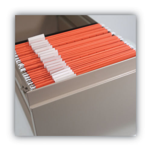 Colored Hanging File Folders With 1/5 Cut Tabs, Letter Size, 1/5-cut Tabs, Orange, 25/box