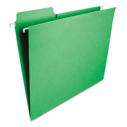 Fastab Hanging Folders, Letter Size, 1/3-cut Tabs, Green, 20/box