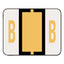 A-z Color-coded End Tab Filing Labels, B, 1 X 1.25, White, 500/roll