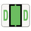 A-z Color-coded End Tab Filing Labels, D, 1 X 1.25, White, 500/roll