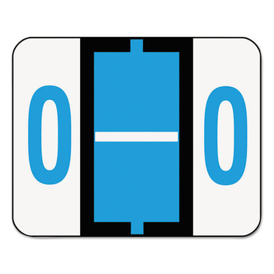 A-z Color-coded End Tab Filing Labels, O, 1 X 1.25, White, 500/roll