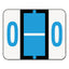 A-z Color-coded End Tab Filing Labels, O, 1 X 1.25, White, 500/roll