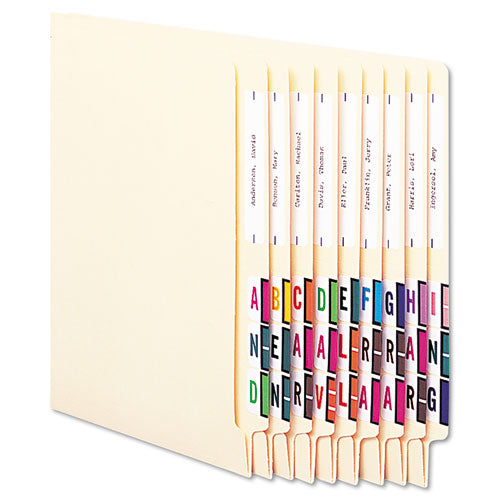 A-z Color-coded End Tab Filing Labels, O, 1 X 1.25, White, 500/roll