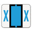 A-z Color-coded End Tab Filing Labels, X, 1 X 1.25, White, 500/roll