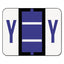 A-z Color-coded End Tab Filing Labels, Y, 1 X 1.25, White, 500/roll
