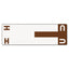 Alphaz Color-coded First Letter Combo Alpha Labels, H/u, 1.16 X 3.63, Dark Brown/white, 5/sheet, 20 Sheets/pack