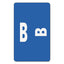 Alphaz Color-coded Second Letter Alphabetical Labels, B, 1 X 1.63, Dark Blue, 10/sheet, 10 Sheets/pack