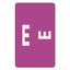 Alphaz Color-coded Second Letter Alphabetical Labels, E, 1 X 1.63, Purple, 10/sheet, 10 Sheets/pack