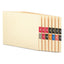Numerical End Tab File Folder Labels, 4, 1.5 X 1.5, Orange, 250/roll
