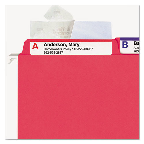 Seal And View File Folder Label Protector, Clear Laminate, 8 X 1.69, 100/pack