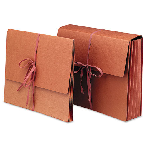 Redrope Expanding Wallets, 5.25" Expansion, 1 Section, Cloth Tie Closure, Legal Size (9.5" X 14.75"), Redrope