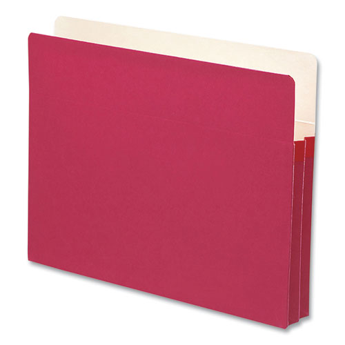 Colored File Pockets, 1.75" Expansion, Letter Size, Red