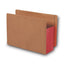 Redrope Drop-front End Tab File Pockets, Fully Lined 6.5" High Gussets, 5.25" Expansion, Letter Size, Redrope/red, 10/box