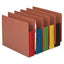 Redrope Drop-front End Tab File Pockets, Fully Lined 6.5" High Gussets, 3.5" Expansion, Legal Size, Redrope/brown, 10/box