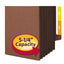 Redrope Drop-front End Tab File Pockets, Fully Lined 6.5" High Gussets, 5.25" Expansion, Legal Size, Redrope/brown, 10/box