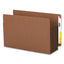 Redrope Drop-front End Tab File Pockets, Fully Lined 6.5" High Gussets, 5.25" Expansion, Legal Size, Redrope/brown, 10/box