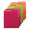 Organized Up Heavyweight Vertical File Folders, 1/2-cut Tabs, Letter Size, Assorted: Green/orange/red/sky Blue/yellow, 6/pack