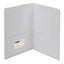 Two-pocket Folder, Textured Paper, 100-sheet Capacity, 11 X 8.5, White, 25/box