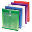 Poly String And Button Interoffice Envelopes, Open-side (horizontal), 9.75 X 11.63, Transparent Blue, 5/pack