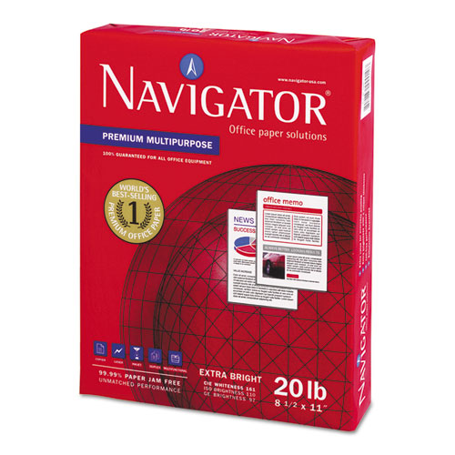 Premium Multipurpose Copy Paper, 97 Bright, 20 Lb Bond Weight, 8.5 X 11, White, 500 Sheets/ream, 5 Reams/carton