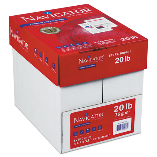 Premium Multipurpose Copy Paper, 97 Bright, 20 Lb Bond Weight, 8.5 X 14, White, 500 Sheets/ream, 10 Reams/carton