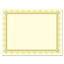 Premium Certificates, 8.5 X 11, Ivory/gold With Spiro Gold Foil Border,15/pack