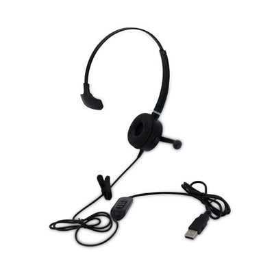 Hs-wd-usb-1 Monaural Over The Head Headset, Black