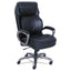 Cosset Big And Tall Executive Chair, Supports Up To 400 Lb, 19" To 22" Seat Height, Black Seat/back, Slate Base
