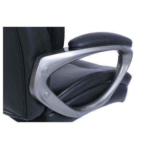 Cosset Big And Tall Executive Chair, Supports Up To 400 Lb, 19" To 22" Seat Height, Black Seat/back, Slate Base