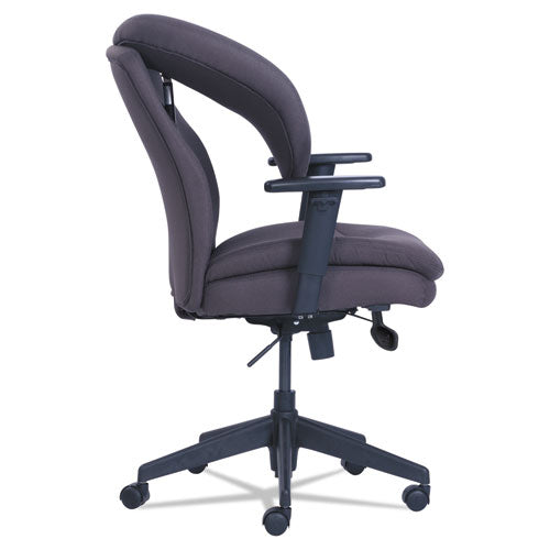 Cosset Ergonomic Task Chair, Supports Up To 275 Lb, 19.5" To 22.5" Seat Height, Gray Seat/back, Black Base