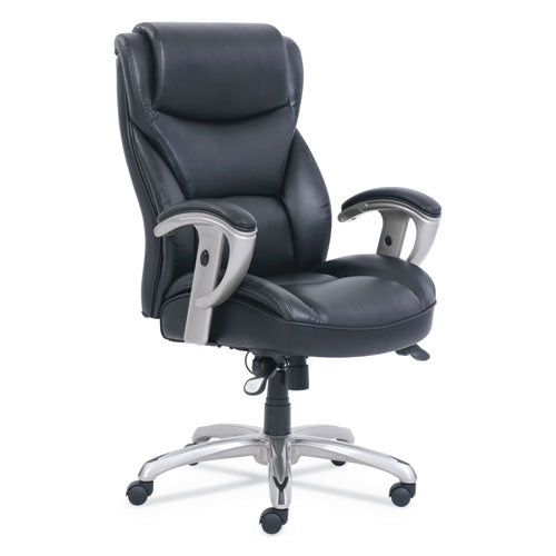 Emerson Big And Tall Task Chair, Supports Up To 400 Lb, 19.5" To 22.5" Seat Height, Brown Seat/back, Silver Base