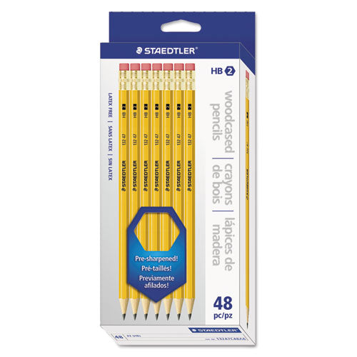 Woodcase Pencil, Hb (#2), Black Lead, Yellow Barrel, 144/pack