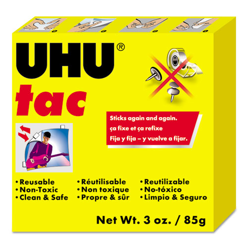 Tac Adhesive Putty, Removable And Reusable, 2.1 Oz, 80/pack