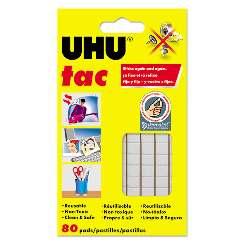 Tac Adhesive Putty, Removable And Reusable, 2.1 Oz, 80/pack