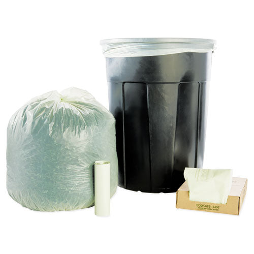 Ecosafe-6400 Bags, 64 Gal, 0.85 Mil, 48" X 60", Green, 30/box