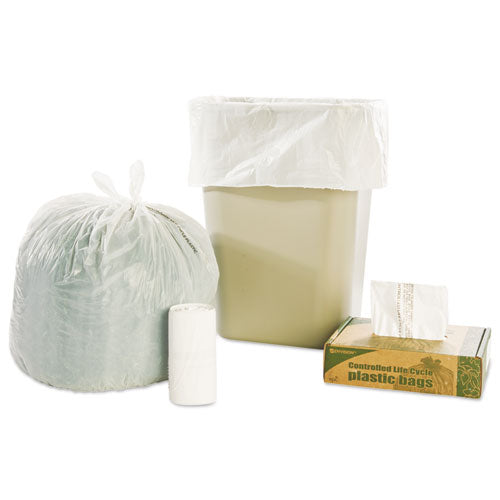 Controlled Life-cycle Plastic Trash Bags, 39 Gal, 1.1 Mil, 33" X 44", Brown, 40/box