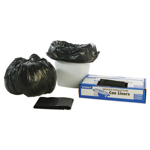 Total Recycled Content Plastic Trash Bags, 10 Gal, 1 Mil, 24" X 24", Brown/black, 250/carton