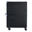 Two-drawer Mobile Filing Cabinet, 2 Legal/letter-size File Drawers, Black/blue, 14.75" X 18.25" X 26"