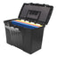 Portable Letter/legal Filebox With Organizer Lid, Letter/legal Files, 14.5" X 10.5" X 12", Black