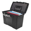 Portable Letter/legal Filebox With Organizer Lid, Letter/legal Files, 14.5" X 10.5" X 12", Black