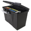 Portable Letter/legal Filebox With Organizer Lid, Letter/legal Files, 14.5" X 10.5" X 12", Clear/silver