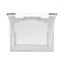 Portable File Tote With Locking Handles, Letter/legal Files, 18.5" X 14.25" X 10.88", Clear/silver
