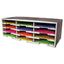 Storex Literature Organizer, 12 Compartments, 10.63 X 13.3 X 31.4, Gray